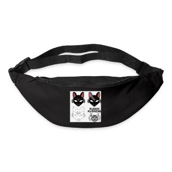 Kitsun Vaporwave Japanese Kami Vaporwave Kitsune - Bum bag - black - Front