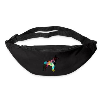 Beau chien - chien coloré - Sac banane - noir - Devant