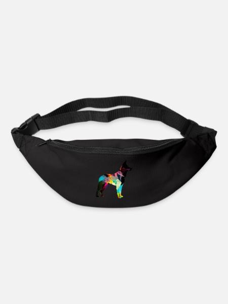 Schöner Hund - Bunter Hund - Gürteltasche - Schwarz