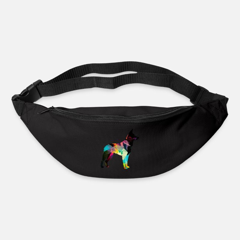 Schöner Hund - Bunter Hund - Gürteltasche - Schwarz