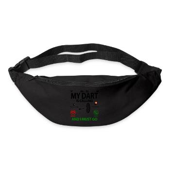 Dart Sprüche Lustige Witzige Humor is Calling - Gürteltasche - Schwarz - Vorne