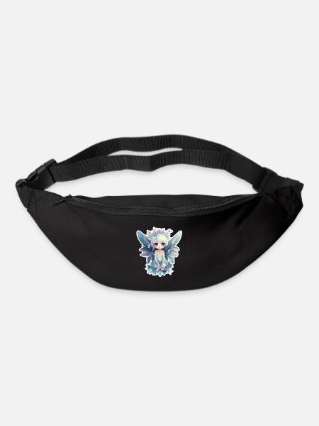 Kleine Eisfee mit Blumenbkrone - Gürteltasche - Schwarz