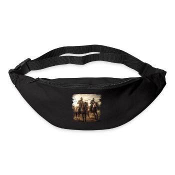 Knights show their skills in battle - Bum bag - black - Front