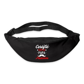 Certifié super papa padeliste - Sac banane - noir - Devant