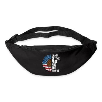 Land of the Free and the Brave Proud American - Bum bag - black - Front