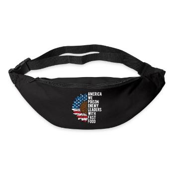 Poison Leaders with Fast Food Funny Patriotic - Bum bag - black - Front