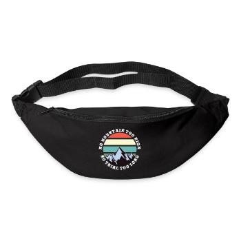 Kein Berg zu hoch, kein Weg zu lang - Gürteltasche - Schwarz - Vorne