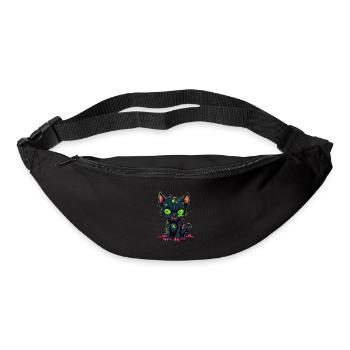 Halloween Zombie Katze - Niedliche gruselige Katze - Gürteltasche - Schwarz - Vorne