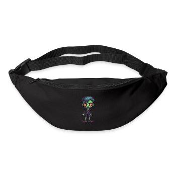 Halloween Zombie Boy - Kawaii Mignon Monstre Horreur - Sac banane - noir - Devant