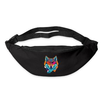 Révolte rétro des loups - Sac banane - noir - Devant