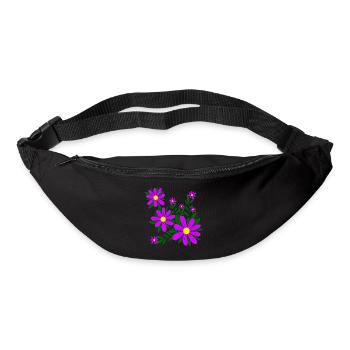 Blütenmuster Blumenranke Margerite Blüte floral - Gürteltasche - Schwarz - Vorne