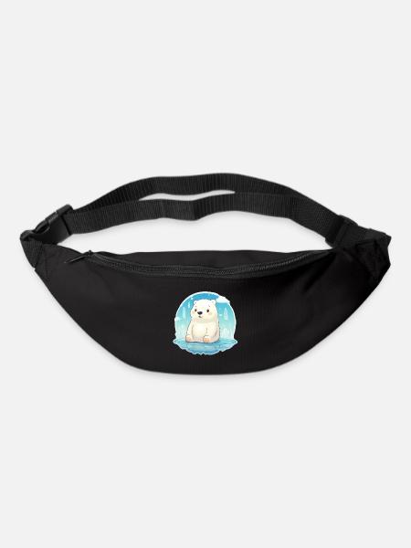 süßer kleiner Eisbär - Gürteltasche - Schwarz