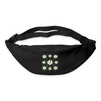 Daisies, daisies, flower tendrils, floral, floral - Bum bag - black - Front