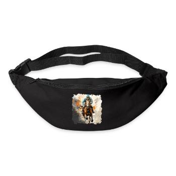 Die majestätischen Vollblutpferde und ihre Reiter - Gürteltasche - Schwarz - Vorne