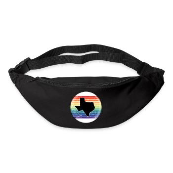 Regenbogenkarten-Design für stolze LGBTQIA-Texaner - Gürteltasche - Schwarz - Vorne