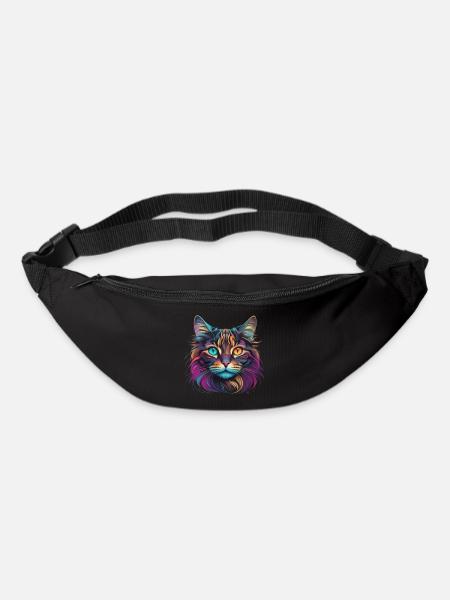 Tête de chat - Sac banane - noir
