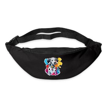 Dalmatian / Dog / Animal / Pet / Barking - Bum bag - black - Front