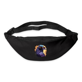 Raven / Bird / Animal / Flying / Feathers / Wings - Bum bag - black - Front