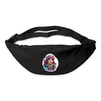 Snowboarder / Winter Sports / Piste / Snow / Alps - Bum bag - black - Front