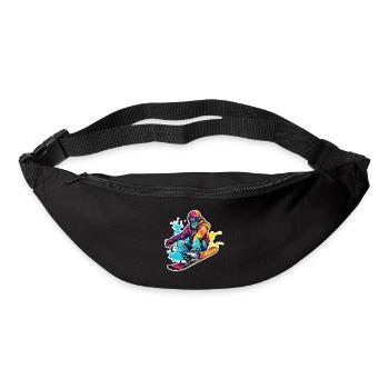 Snowboarder / Winter Sports / Piste / Snow / Alps - Bum bag - black - Front