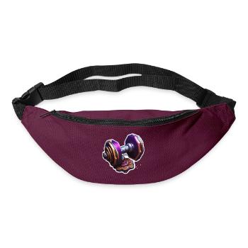 Dumbbell / Weights / Sports / Strength Training / Workout - Bum bag - burgundy - Front