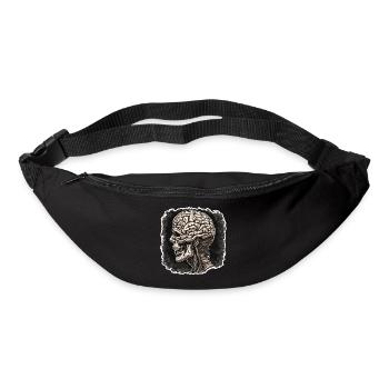 Gehirn / Wissen / Inteligenz / klug / Denken - Gürteltasche - Schwarz - Vorne