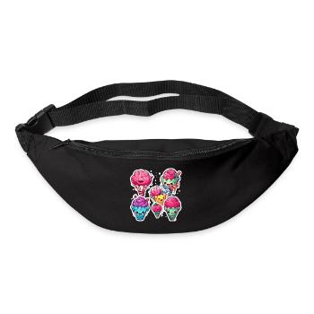 Lollipop / Lollipop / Candy / Lick / Cute - Bum bag - black - Front