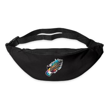 Rock n roll / Guitare / Musique / Instrument - Sac banane - noir - Devant