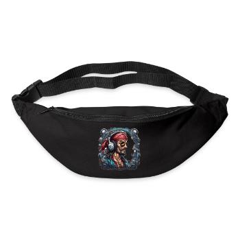 Pirat / Ahoi / Anker / Kapitän / Totenkopf / Rum - Gürteltasche - Schwarz - Vorne