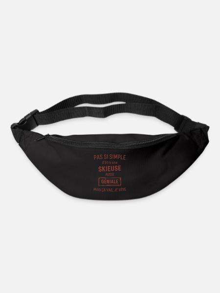 Skieuse GÉNIALE rouge brunâtre foncé - Sac banane - noir