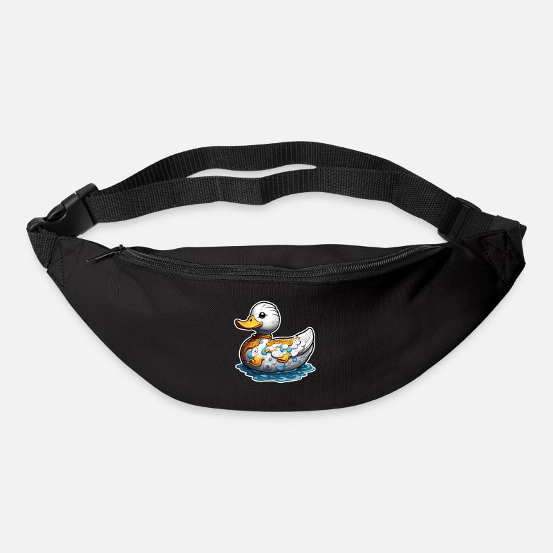 Canard en caoutchouc / canard en caoutchouc / eau / baignoire - Sac banane - noir