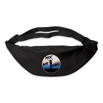 Nix wie raus - perfekt für Outdoor Fans, Wanderer - Gürteltasche - Schwarz - Vorne