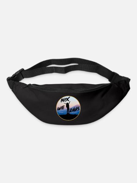 Nix wie raus - perfekt für Outdoor Fans, Wanderer - Gürteltasche - Schwarz