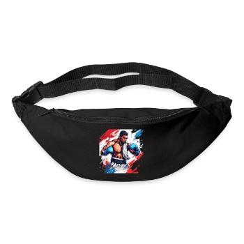Boxer / Sport / Kampf / Arena / Boxring / Fäuste - Gürteltasche - Schwarz - Vorne