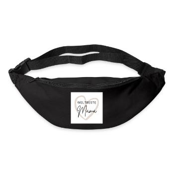 Weltbeste Mama - Gürteltasche - Schwarz - Vorne