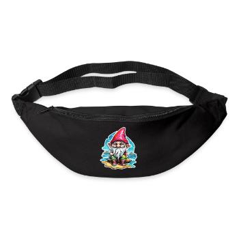 Gartenzwerg / Märchenland / Kobold / Gnom / Logo - Gürteltasche - Schwarz - Vorne