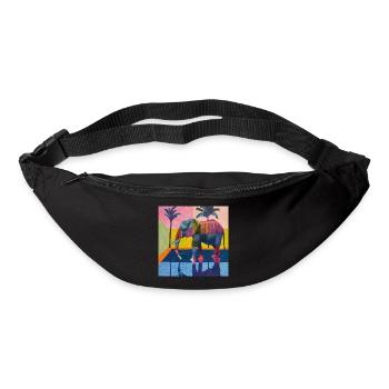 elephant, colorful, animal, gift, gift idea - Bum bag - black - Front