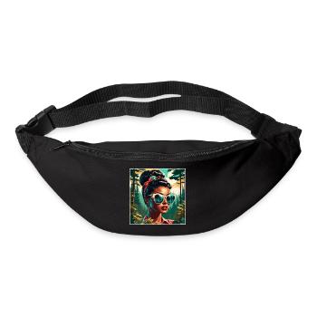 Rockabilly / Pin-up Girl / Frauenpower / 50er - Gürteltasche - Schwarz - Vorne