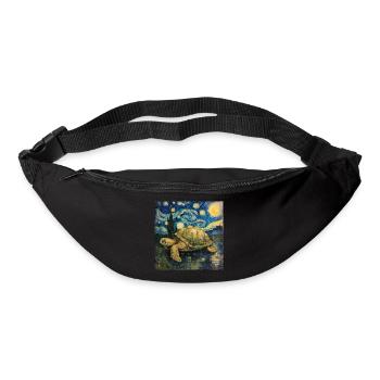 schildkröte, van gogh, sternennacht - Gürteltasche - Schwarz - Vorne