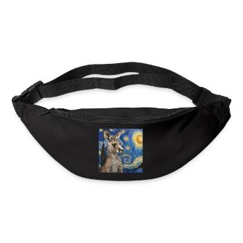 Kangaroo, Van Gogh, Starry Night - Bum bag - black - Front