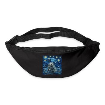 Seal, Sea Lion, Van Gogh, Starry Night - Bum bag - black - Front