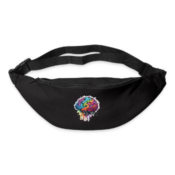 Gehirn / Wissen / Intelligenz / klug / Denken - Gürteltasche - Schwarz - Vorne