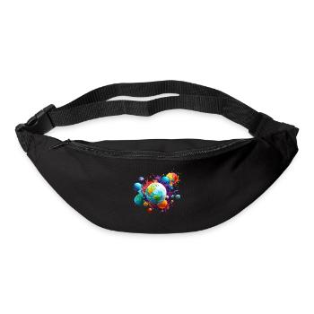 Planètes / Système solaire / Espace / Galaxie - Sac banane - noir - Devant