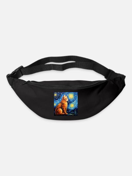 Chat, Motif De Chat - Sac banane - noir