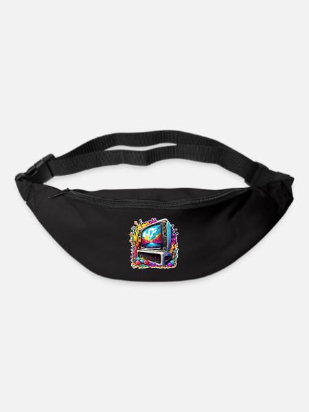 TV / Fernseher / Analog / Röhrenfernseher / Retro - Gürteltasche - Schwarz