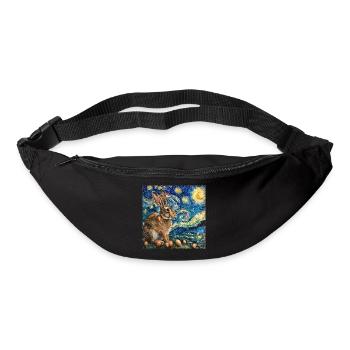 Osterhase, Ostern, Hase, frohe ostern, ostereier - Gürteltasche - Schwarz - Vorne