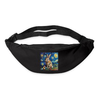 Osterhase, Ostern, Hase, frohe ostern, ostereier - Gürteltasche - Schwarz - Vorne