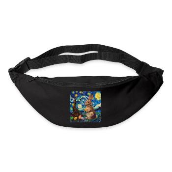 Osterhase, Ostern, Hase, frohe ostern, ostereier - Gürteltasche - Schwarz - Vorne