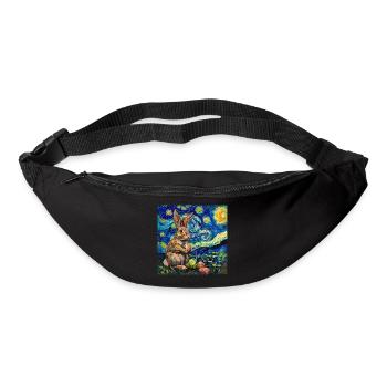 Osterhase, Ostern, Hase, frohe ostern, ostereier - Gürteltasche - Schwarz - Vorne