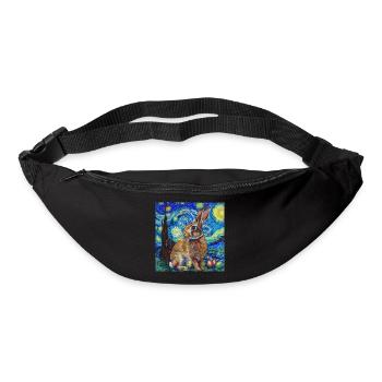 Osterhase, Ostern, Hase, frohe ostern, ostereier - Gürteltasche - Schwarz - Vorne